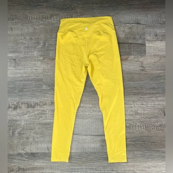 Lululemon Align High-Rise Crop 23" Soleil 8 Yellow Neon Gym Yoga Athletic - Picture 6 of 9
